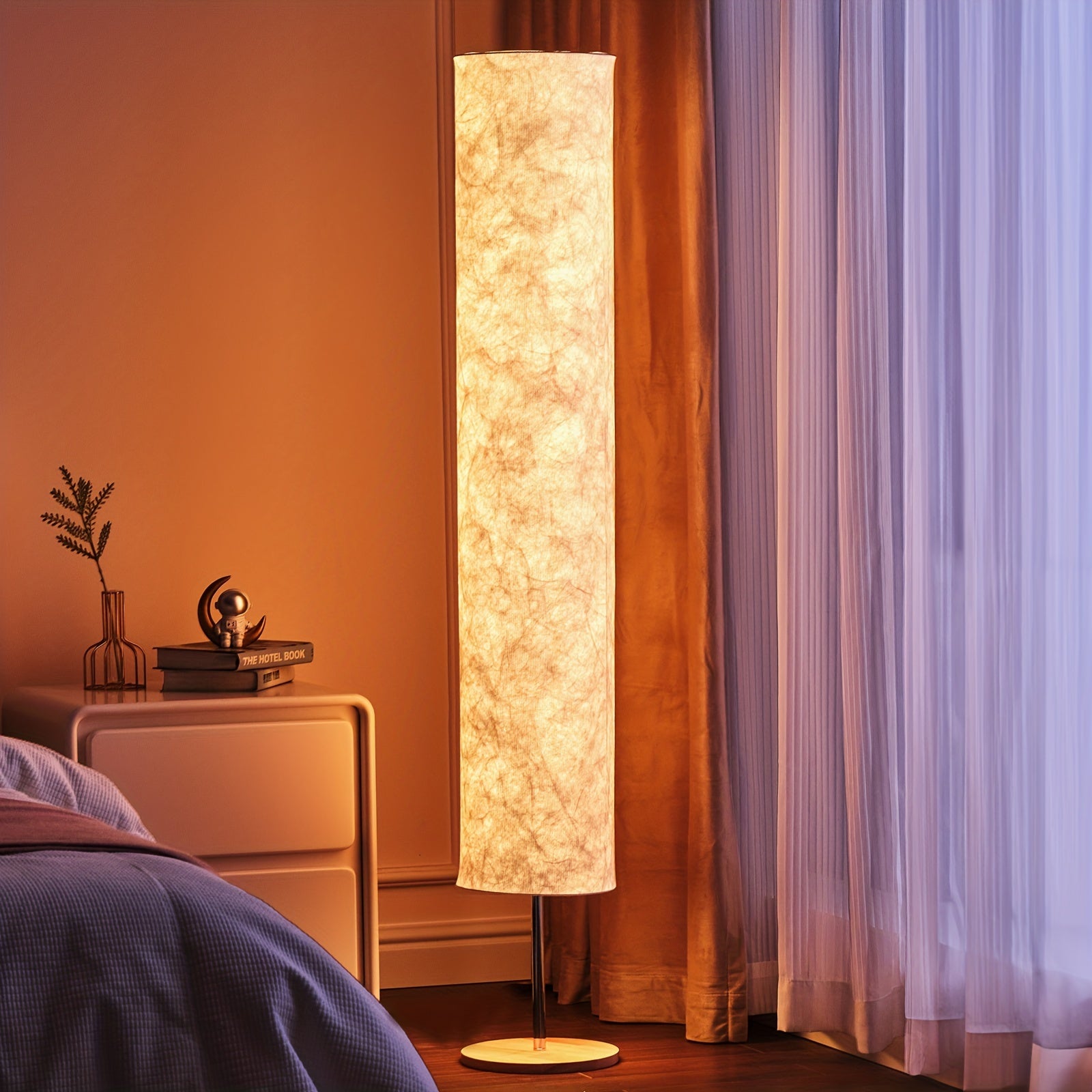 152.4 cm Modern Wooden Floor Lamp with USB Port and Warm Light