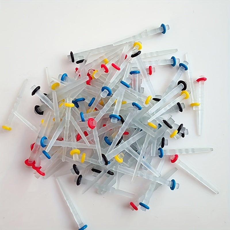 50pcs Quartz Fiberglass Rods with Matte Finish Transparent Blue Yellow Threaded Ends Industrial