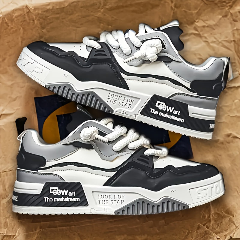 Zapatillas casuales para hombre, transpirables y antideslizantes, con cordones, para actividades al aire libre en todas las estaciones