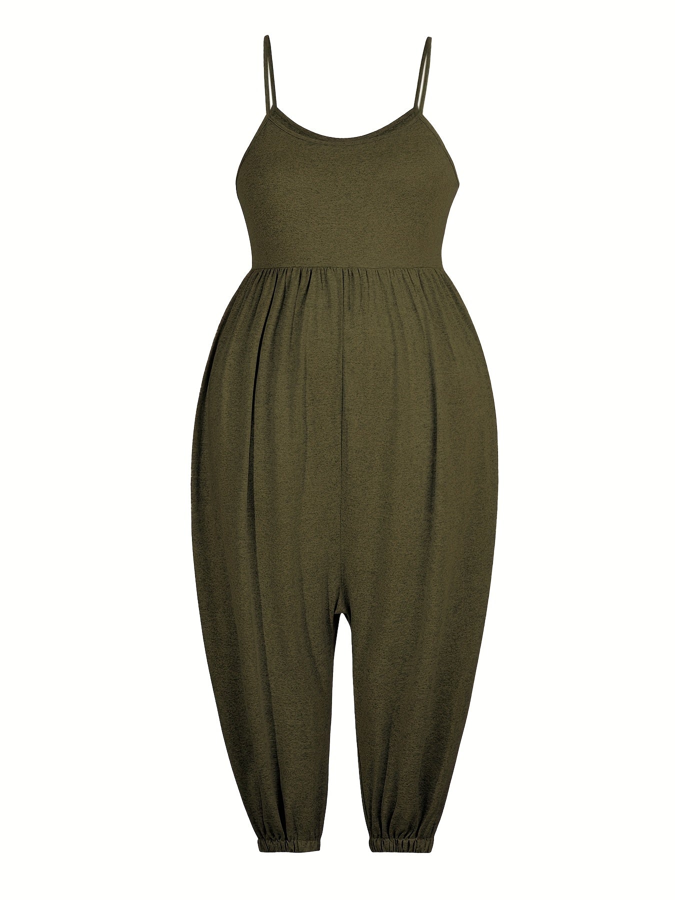 Women's Plus Size Sleeveless Off-Shoulder Jumpsuit Polyester Spandex Casual Romper