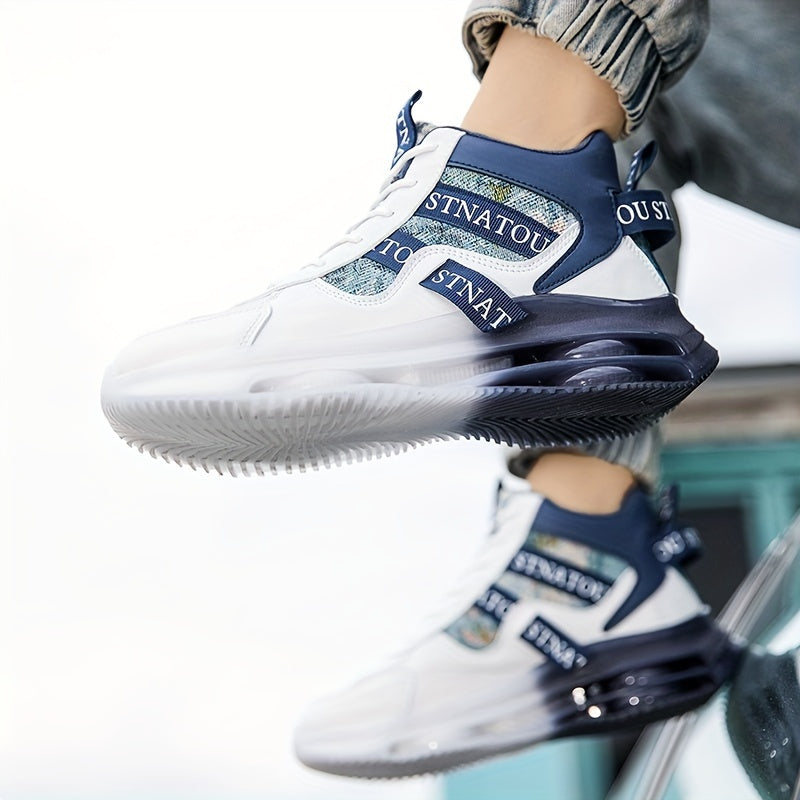 Unisex Mid-Top Lace-Up Sneakers for Casual Streetwear Travel and Sports