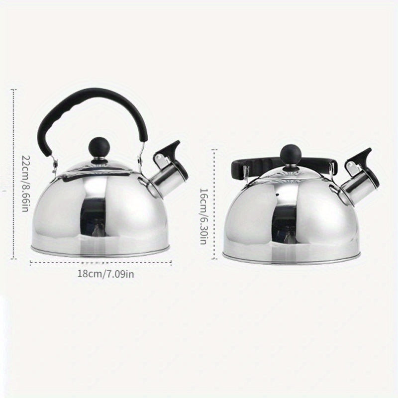 Stainless Steel Whistling Kettle for Fast Boiling on Gas and Induction Stoves