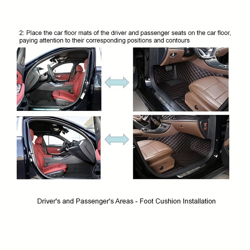 Universal 3D PU Leather Car Floor Mats for Silverado Interior Accessories