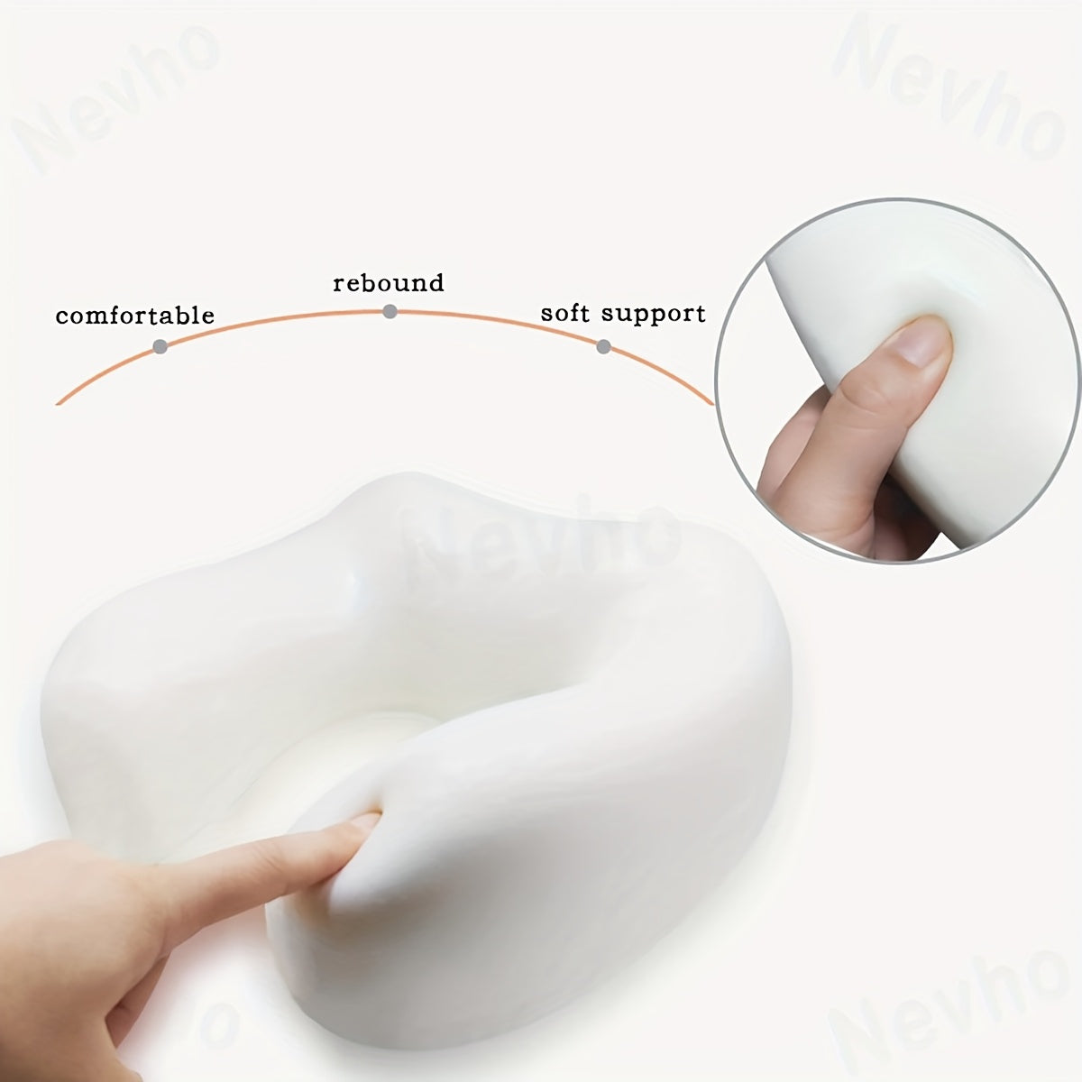 Travel Neck Pillow with Massage Function and Rechargeable Battery for Office and Travel