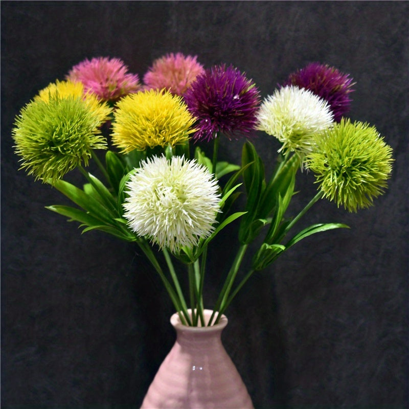 Artificial Plastic Dandelion Flowers for Home Decor, Weddings, 28cm, Pack of 5 or 10