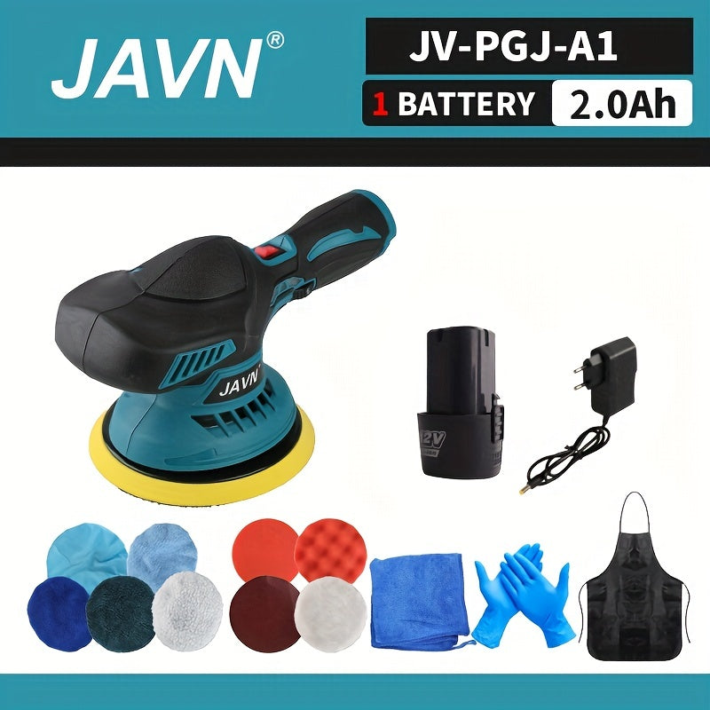 Cordless Mini Car Polisher 5000RPM 6-Gear 12V Lithium Battery European Plug