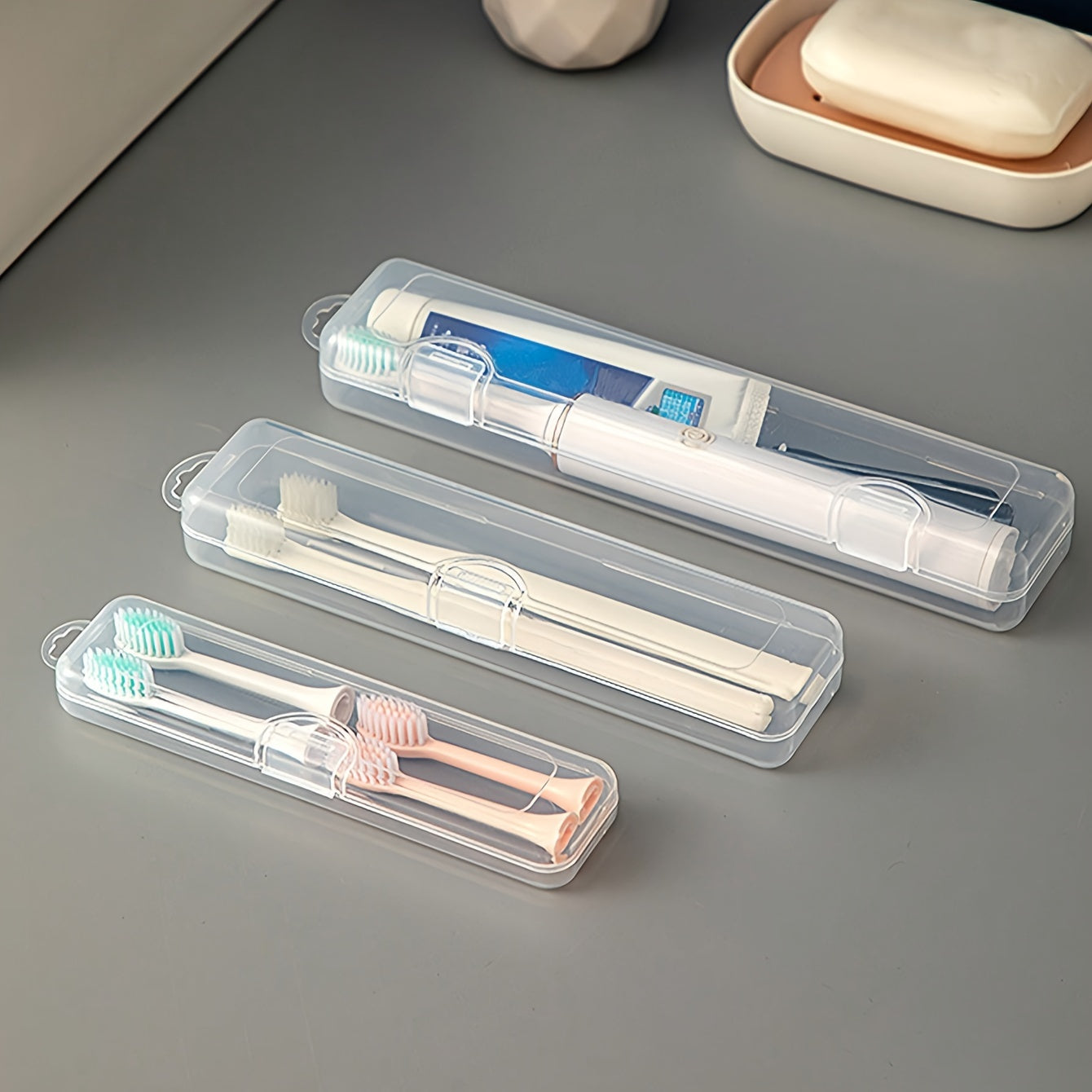 Travel Portable Transparent Electric Toothbrush Storage Case for Men Women