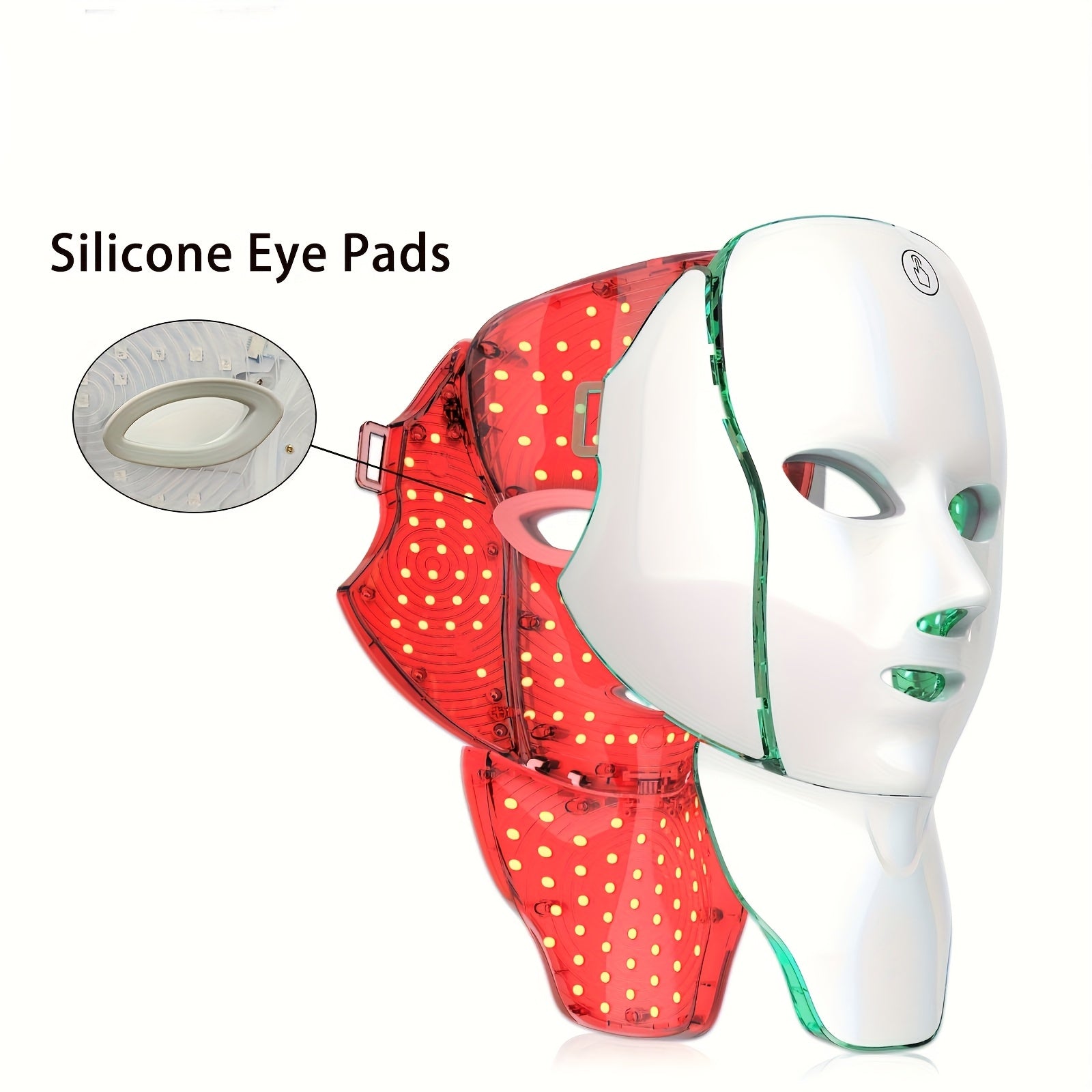 7-Рангли парвариш маскаси юз ва юрак учун USB қайта зарядланадиган, сенсорли экран, портатив, қайта ишлатилиши мумкин