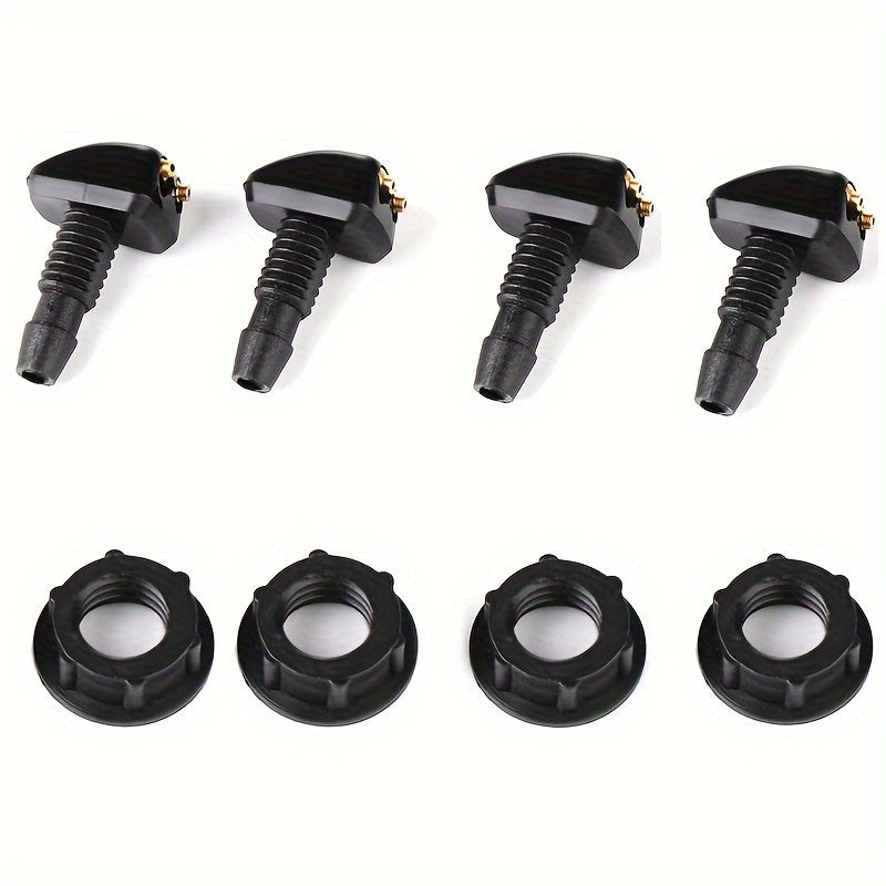 Universal Car Windshield Wiper Nozzle Set 2m Hose 6 Connectors Double Water Spray