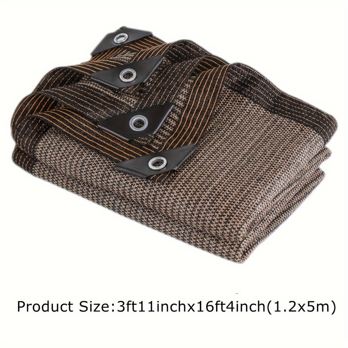 Encrypted Coffee Color Privacy Fence Net with Punched Holes and Reinforced Edges for Balcony and Outdoor Privacy