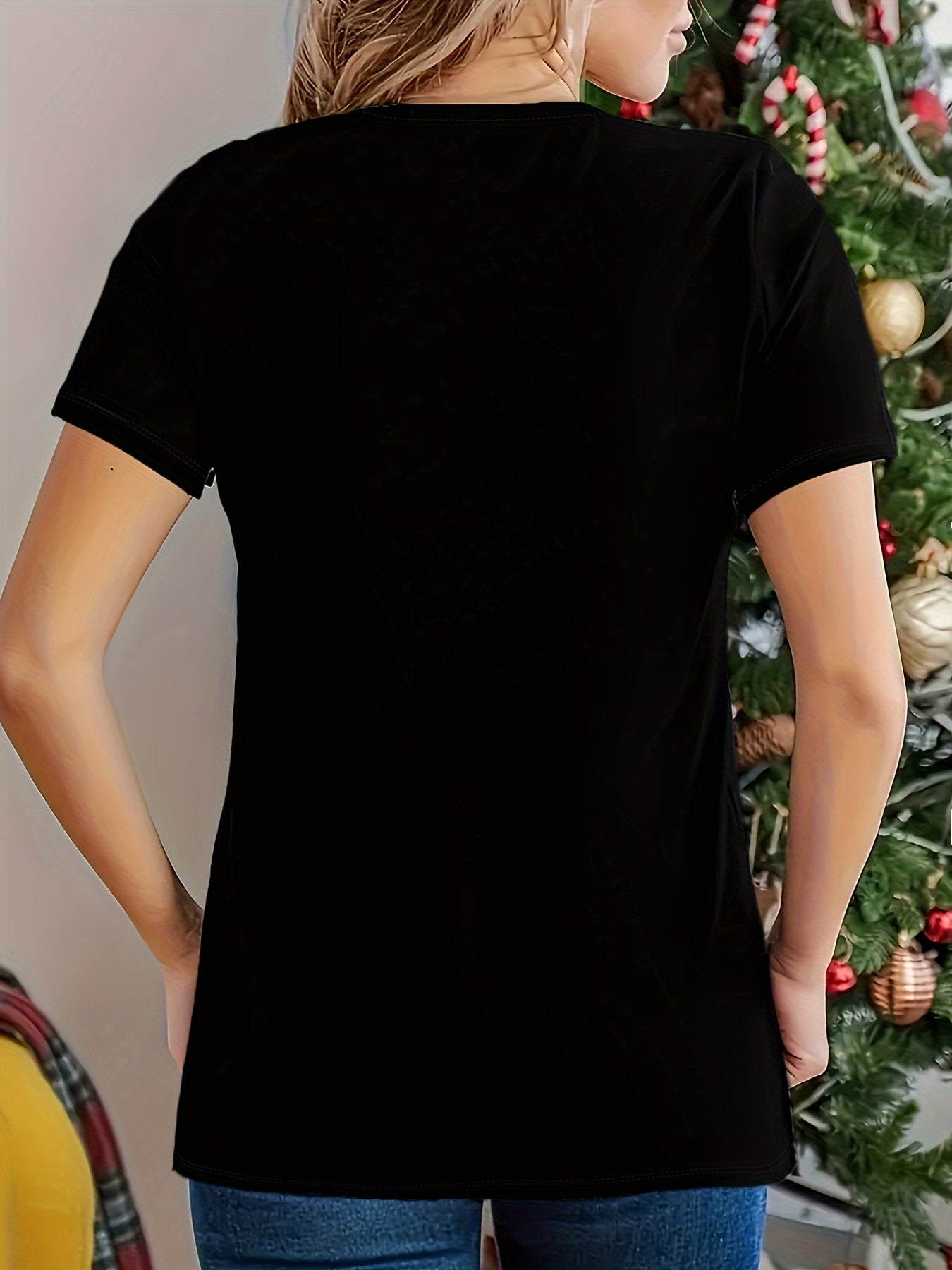 Топ с V-образным вырезом для полных женщин с 3D геометрическим принтом, полиэстер, летняя повседневная блузка