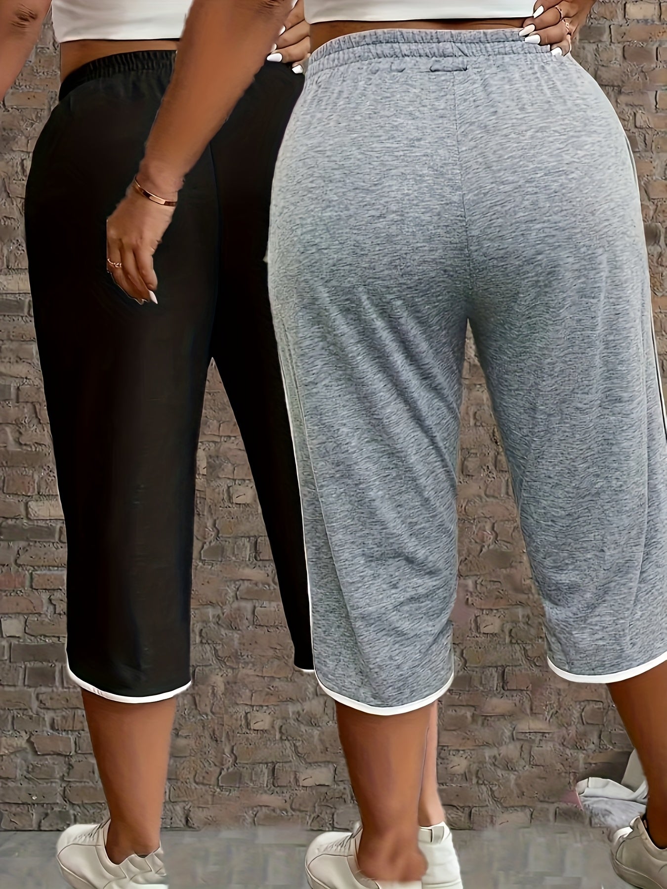 Plus Size Shorts Set for Women Cotton Casual Summer Activewear