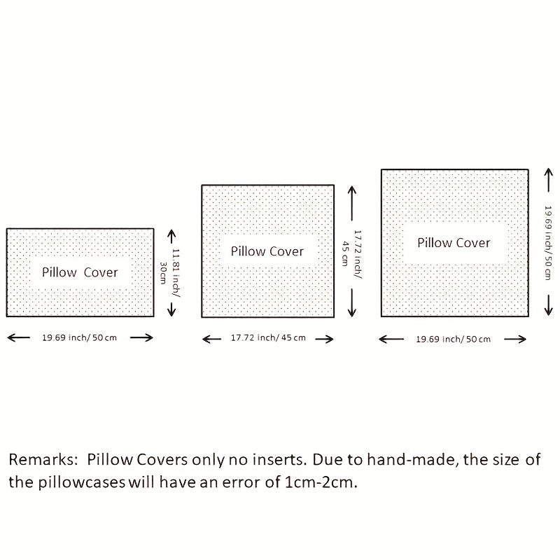 Bohemian Throw Pillow Cover Beige Khaki Textured Canvas Geometric Tribal Embroidery