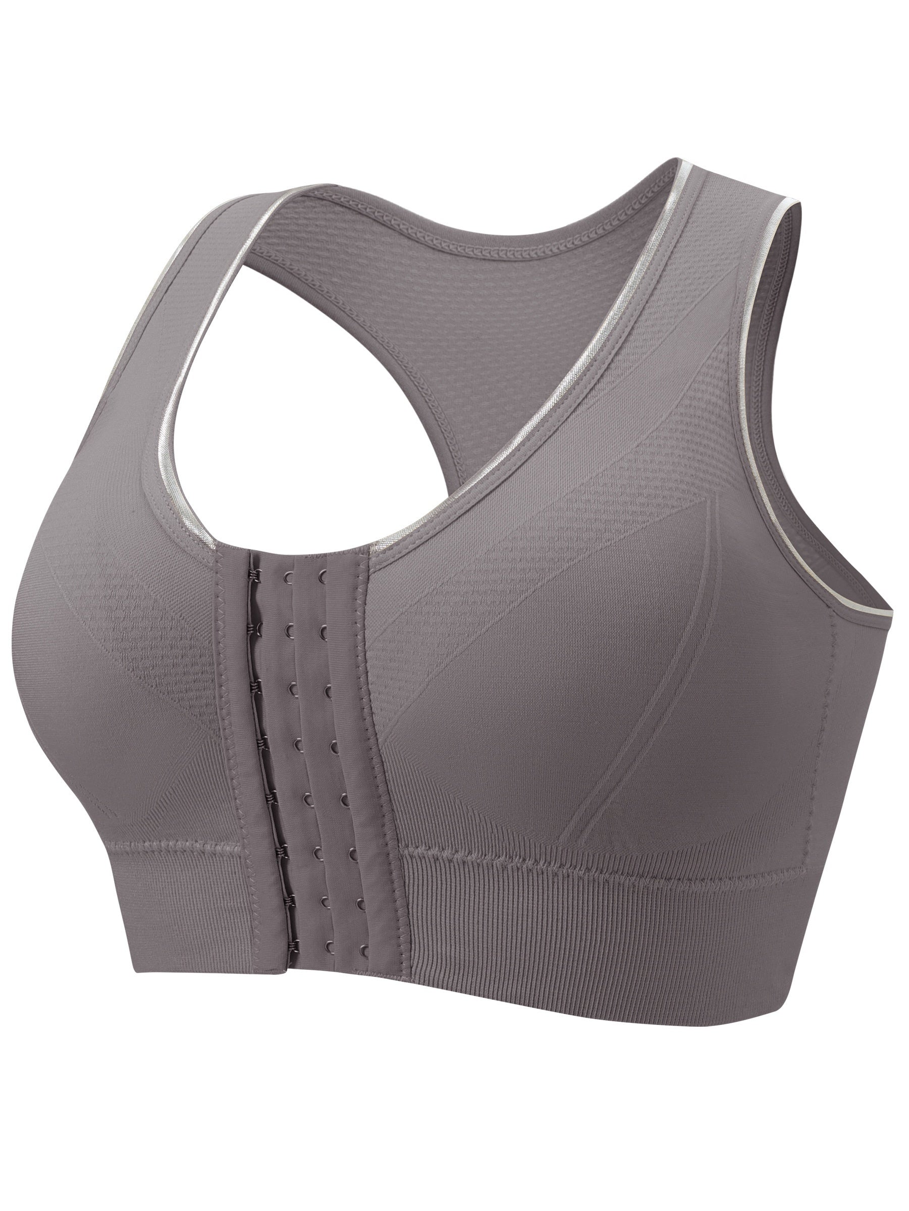 Plus Size Seamless Front Closure Sports Bra High Elasticity Workout Bra