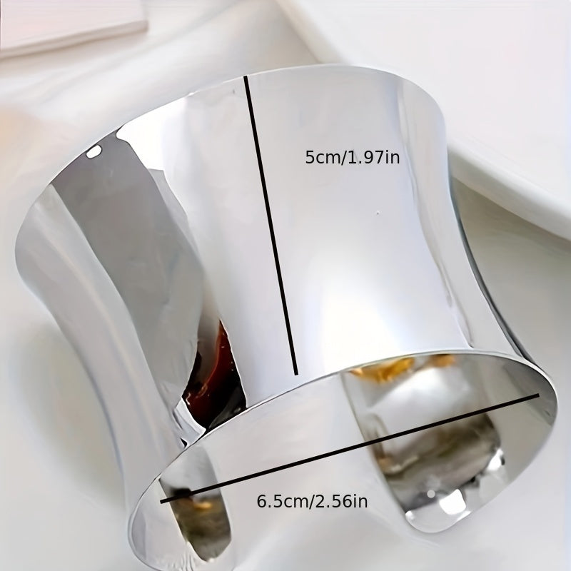 Стильный и дерзкий браслет-манжета в стиле хип-хоп панк - шикарный железный браслет для женщин, идеален для повседневной носки и отпускных нарядов