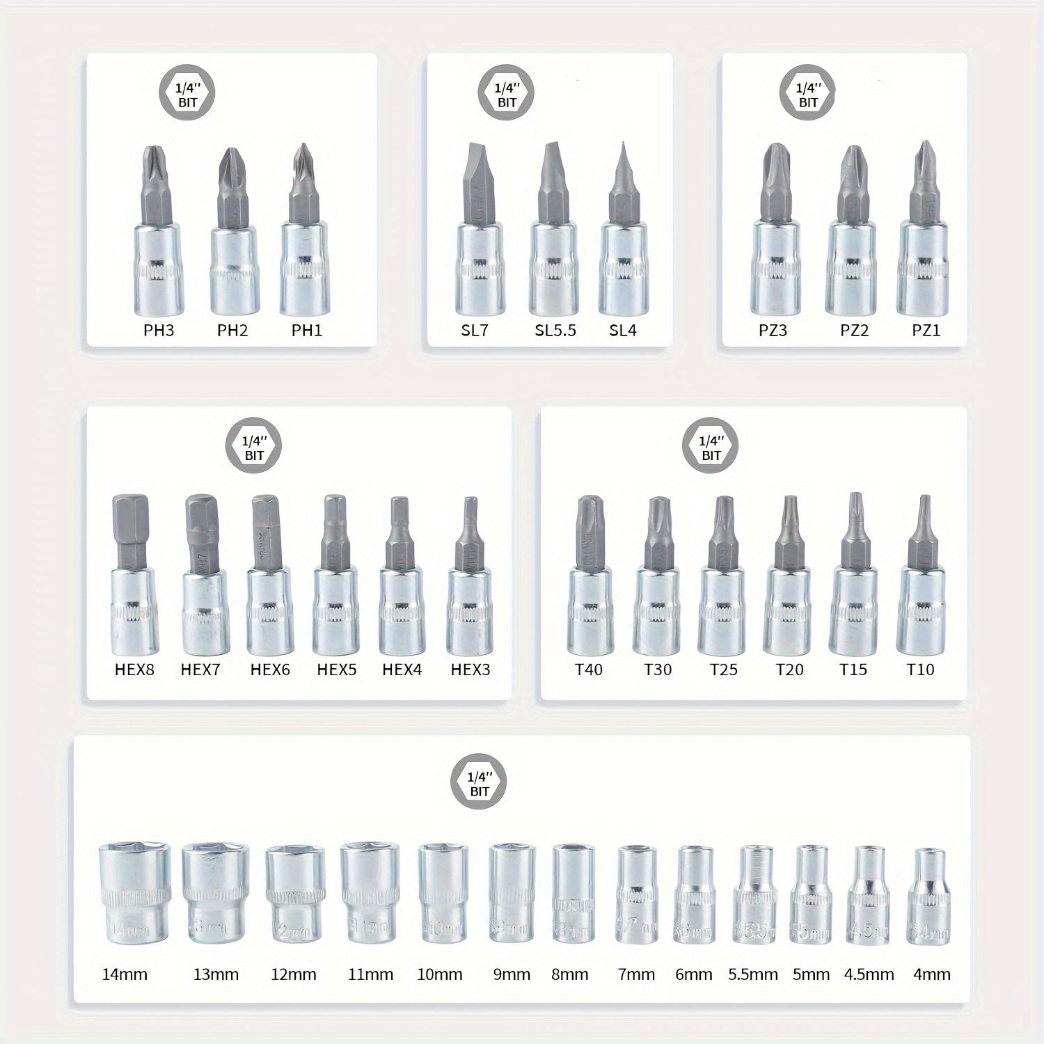 Kit de herramientas de reparación para coche y bicicleta de 46 piezas con juego de llaves de carraca y dados