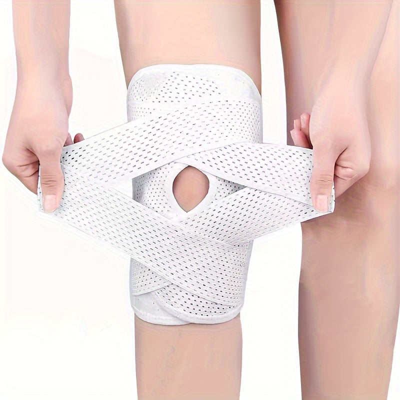 Adjustable Knee Brace with Side Stabilizers for Meniscal Tear Medium Stretch Polyester