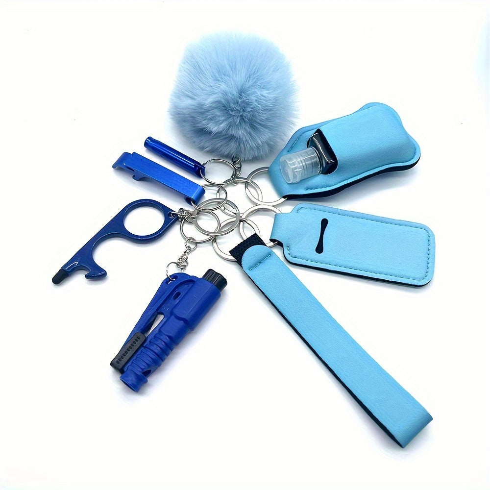 Ayollar uchun 9 ta bo'lakli kalitchain aksessuarlar to'plami, mato, qisqich, zamonaviy sovg'a