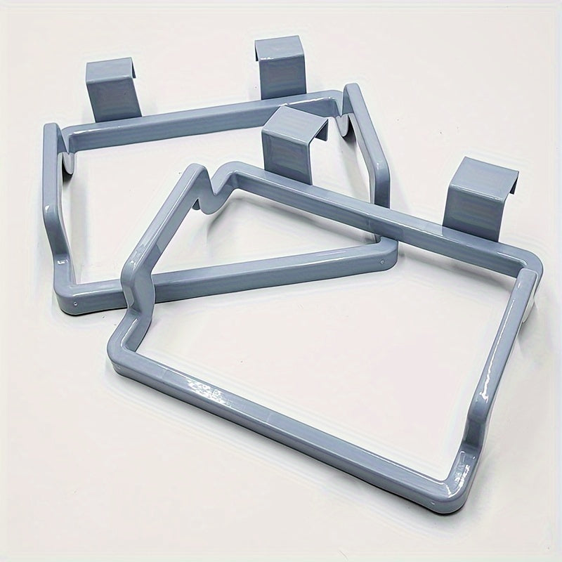 Organizador de bolsas de plástico con gancho para puerta de armario azul, solución de almacenamiento