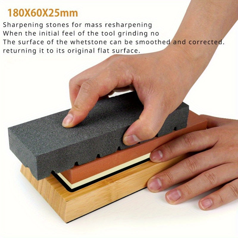 9-ta professional pichoq silliqlash to'plami, sirpanmaydigan asos, tekis toshlar, burchak qo'llanmasi, charm bilan silliqlash