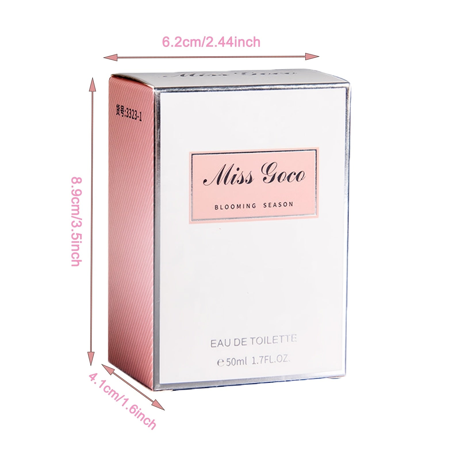 Pink Floral Eau De Toilette for Women 50ml Long-Lasting Fresh Scent Alcohol-Free