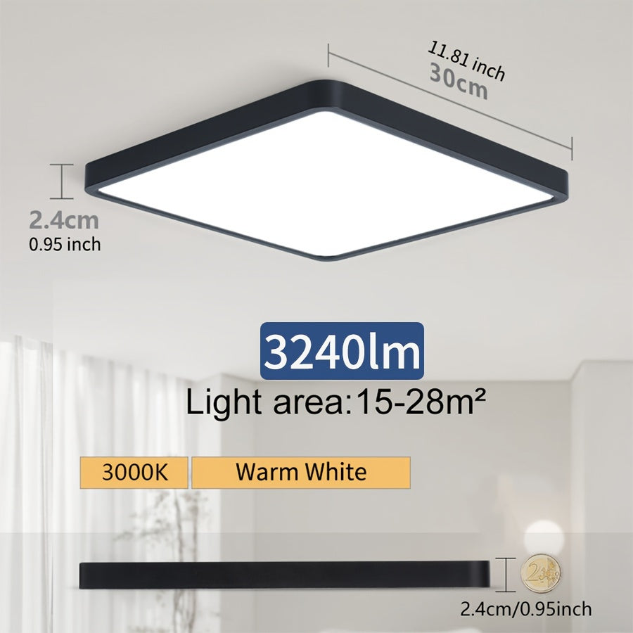 Modern Nordic LED Ceiling Light 24W 36W Ultrathin Square Indoor Living Room Bedroom