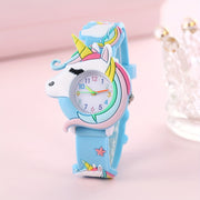 Children's Silicone Cartoon Watch for Kids Age 3-14 Non-Waterproof Battery-Powered