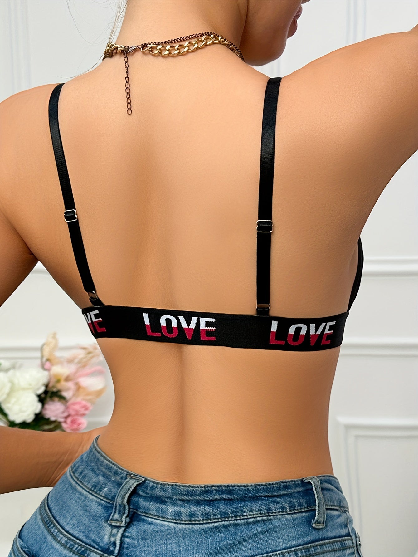 Women's Black Push-Up Bra with Front Closure High Support Soft Polyester Elastane