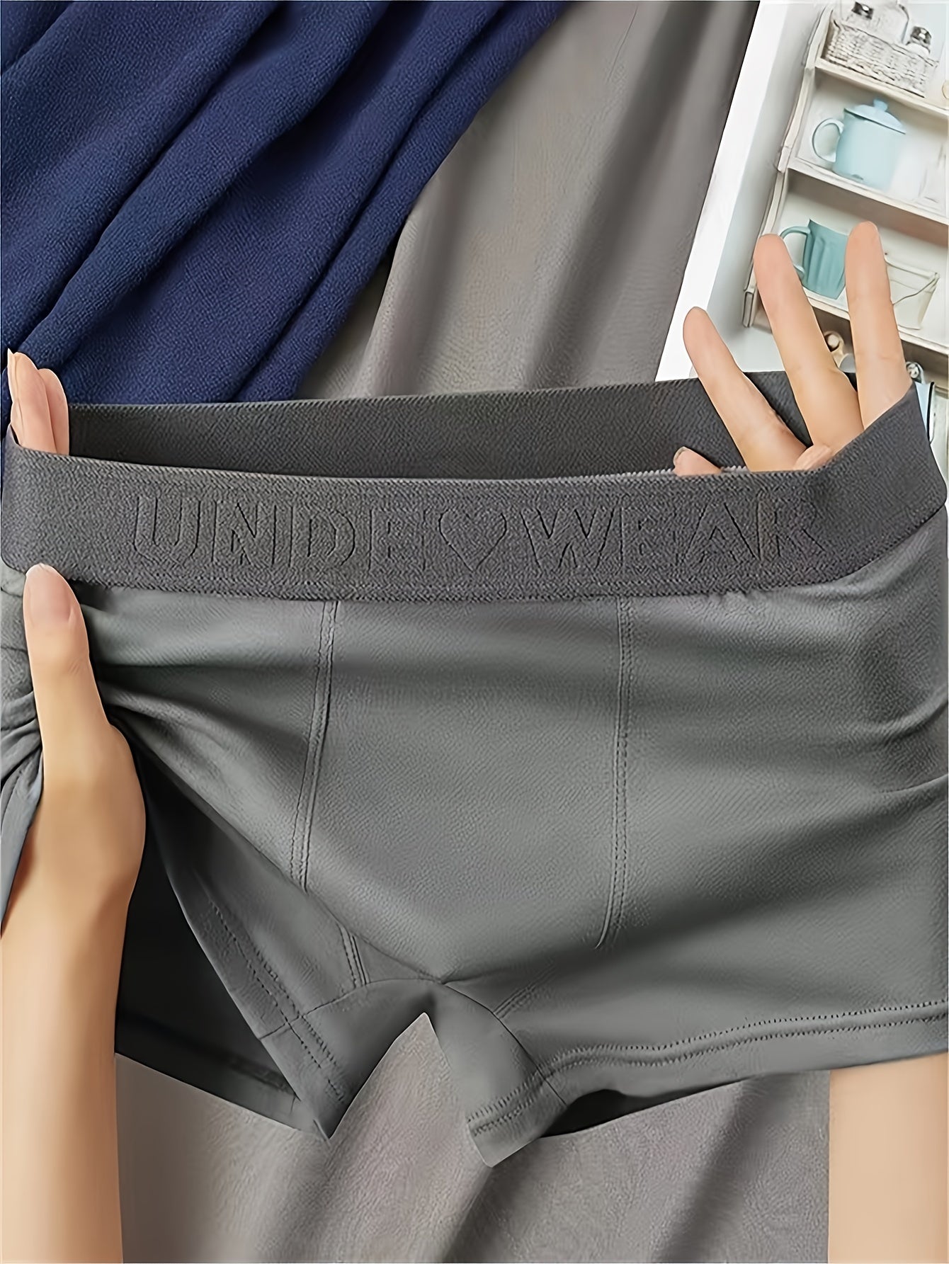 Men's Cotton Briefs Pack of 3 Breathable Comfortable Teen Low Rise Elastic Waistband