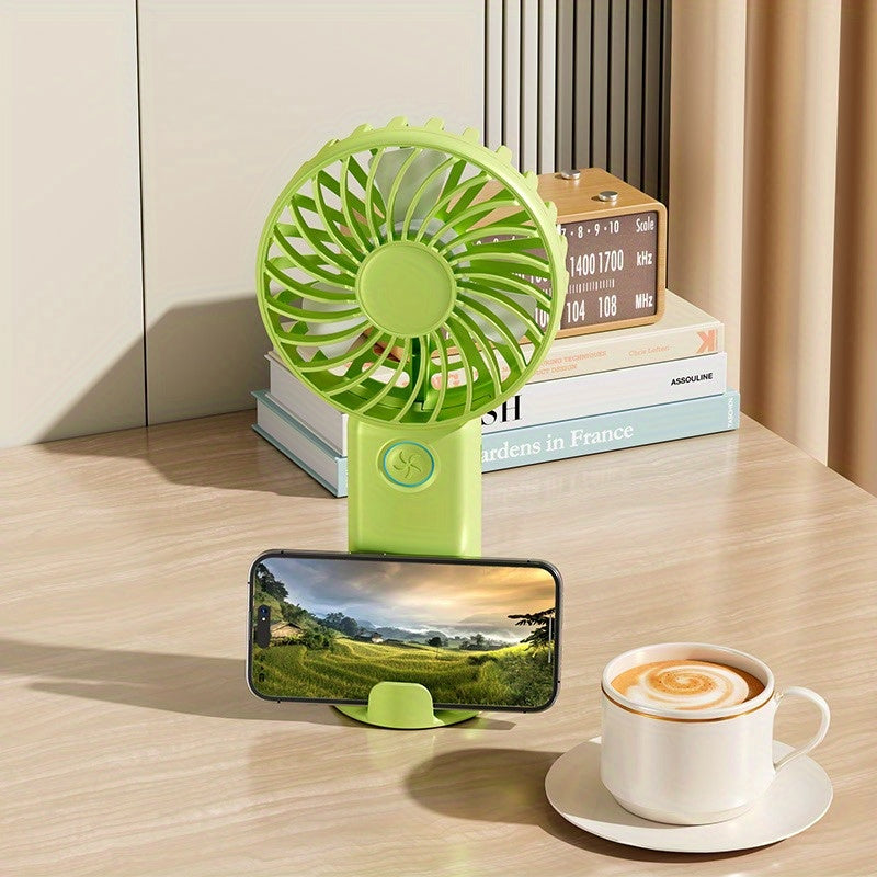 Rechargeable Handheld Fan with Phone Stand Portable for Students Perfect Couple Gift