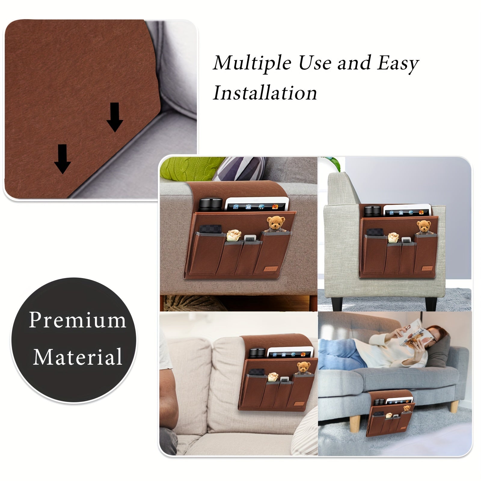 Baby Organizer with 5 Pockets for Mom and Baby Storage for Remote and Essentials