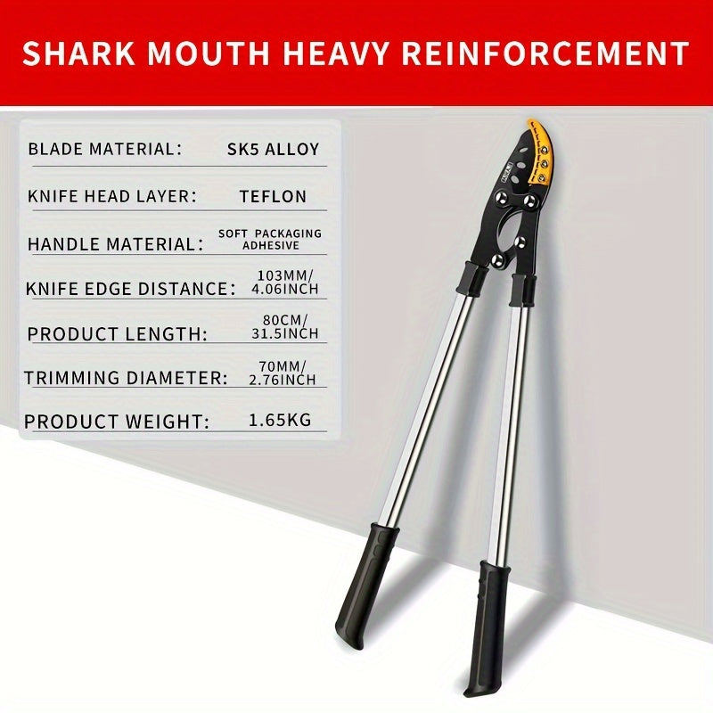 Heavy-Duty Pruning Shears Alloy Steel Blades Ergonomic Grip Garden Fruit Tree Trimming