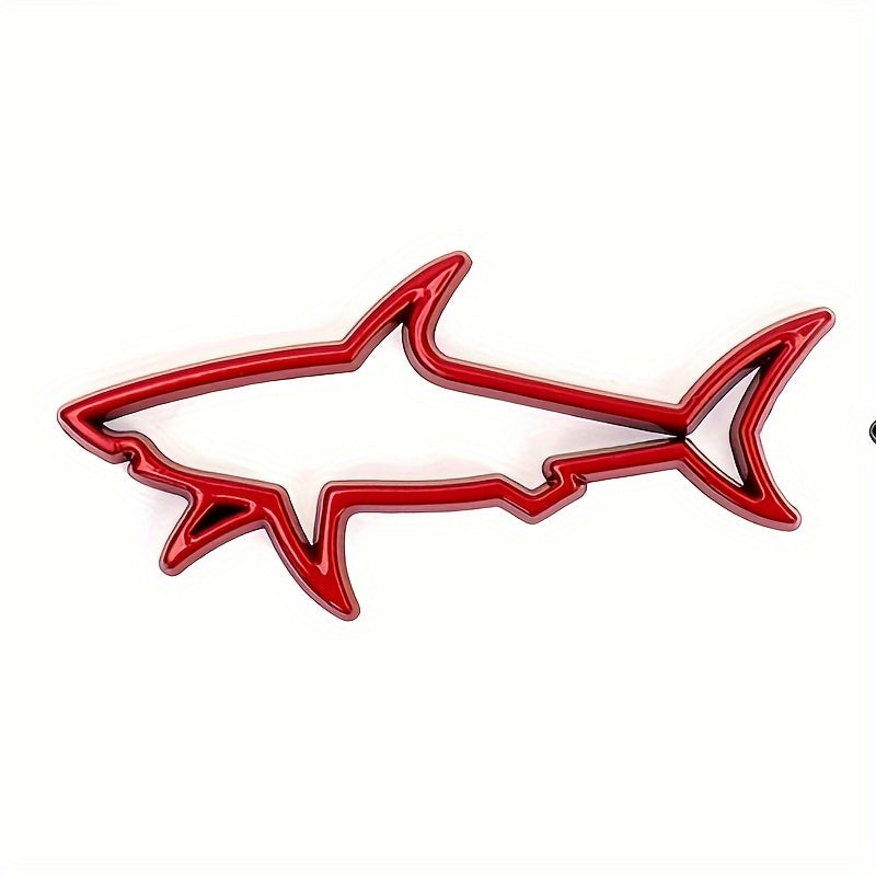 Hollow Metal Shark Car Badge Decal Decoration for Trunk Motorcycle Accessories