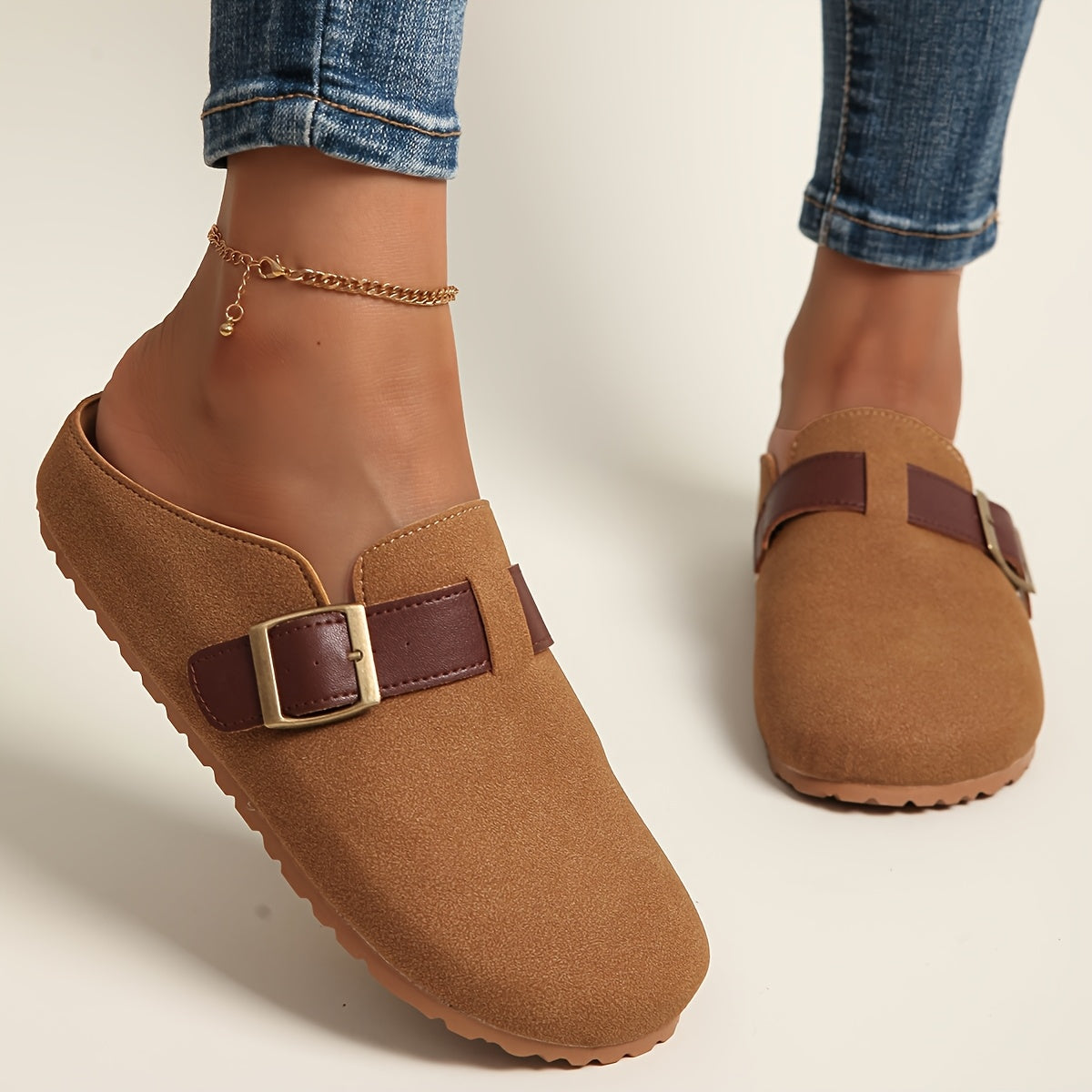 Women's Plus Size Mules Soft Sole Slip-On Casual Work Shoes