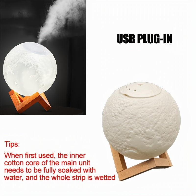 Oy lampasi namlagich aromaterapiya diffuzori bilan, LED kechqurun chiroqi, yotoqxona va ofis uchun