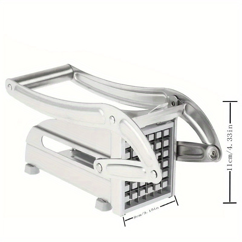 Stainless Steel French Fry Cutter Manual Potato Slicer with Interchangeable Blades
