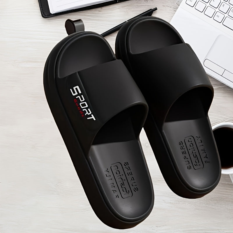 Unisex EVA Slides with Non-Slip Thick Sole and "SPORT" Print for Home Beach Outdoor
