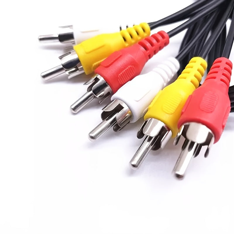 3RCA to 3RCA AV Cable 1.5m All-Copper Video and Audio Connection for TV DVD Set-Top Box