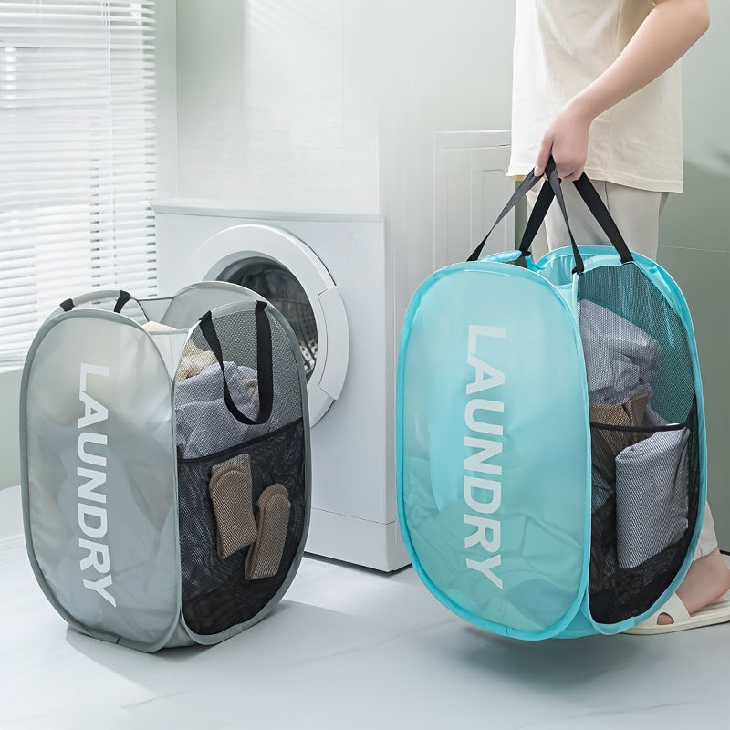 Tarmoqli tomonlari bilan buklanuvchi kir yuvish savati, hammom, yotoqxona, yotoqxonalar uchun portativ kiyimlar qutisi