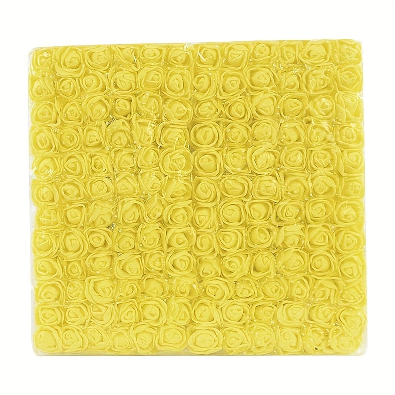 144 Mini Foam Rose sun'iy gullar, to'y bezatish uchun, DIY hunarmandchiligi uchun paket