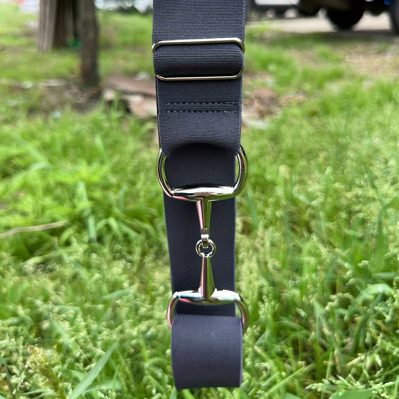 Women's Elastic Waist Belt with Metal Buckle Adjustable Stretchable Accessory