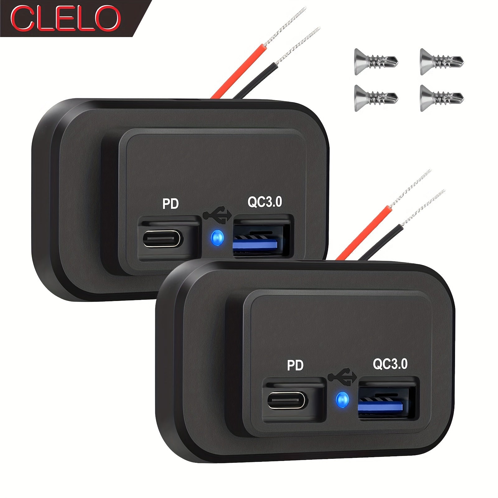 12V/24V RV Dual Fast Charging USB Car Power Adapter