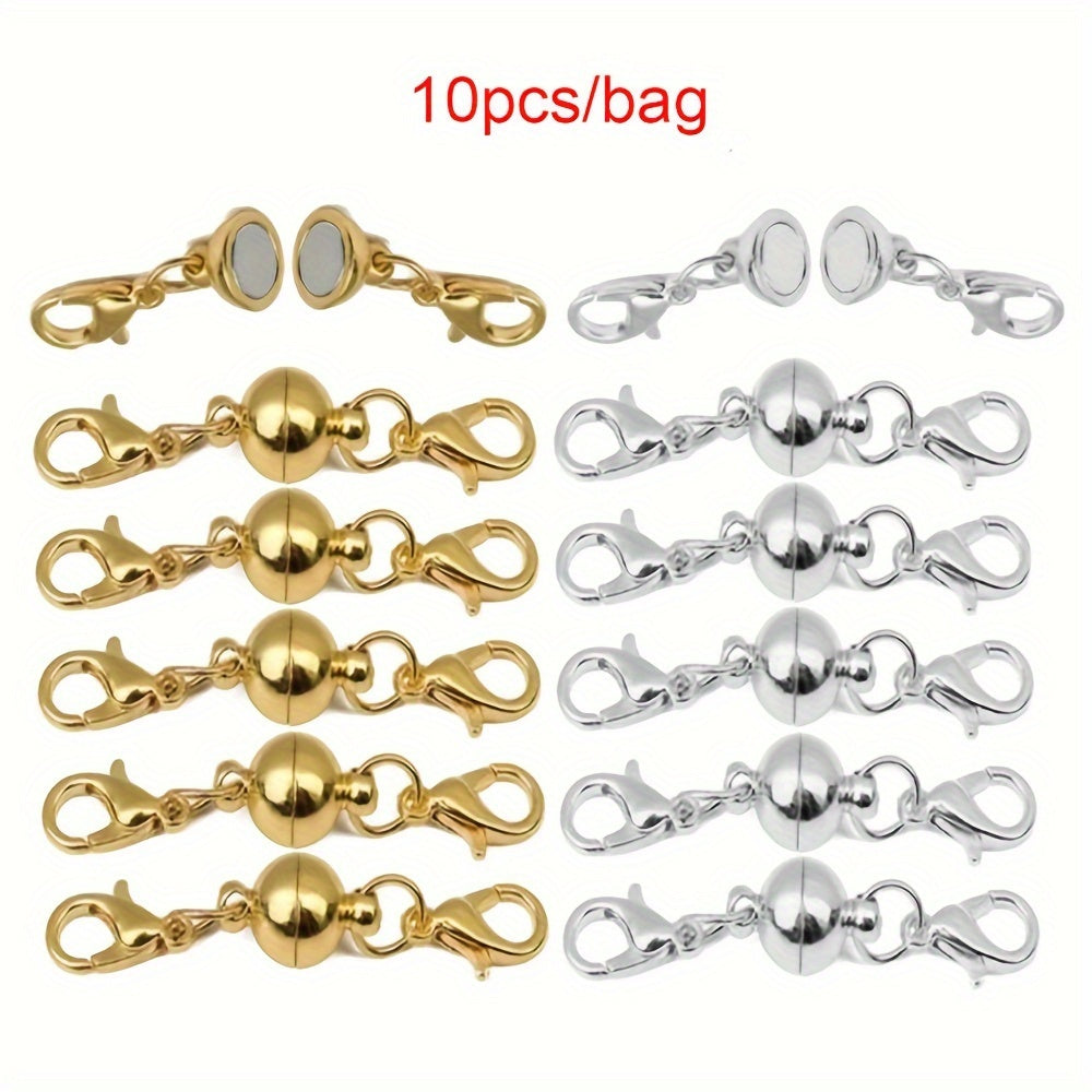 Juego de 10 broches y conectores redondos para joyería para collares y pulseras