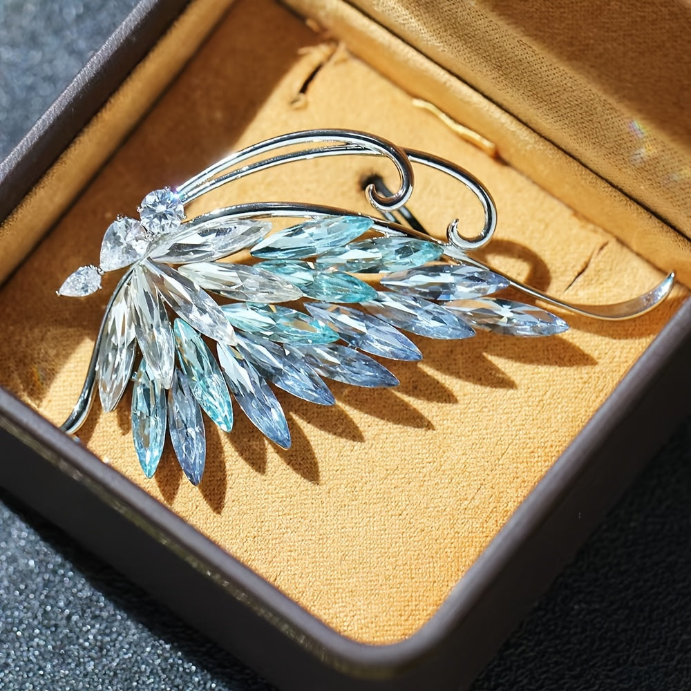 Women’s Butterfly Brooch with 3D Color Gradient Rhinestones Alloy Jewelry