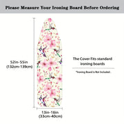 Ironing Board Cover Floral Hummingbird Pattern 38x137cm Thick Padding Elastic Edge