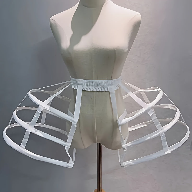 Supportive Three-Tiered Baroque Birdcage Skirt Elegant Art Deco Lolita Skirt for Role-Playing