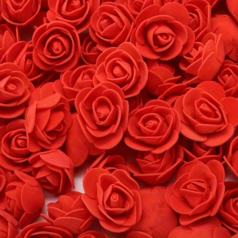 Artificial Rose Heads 100pcs for Weddings Garlands Interior Decor Gifts