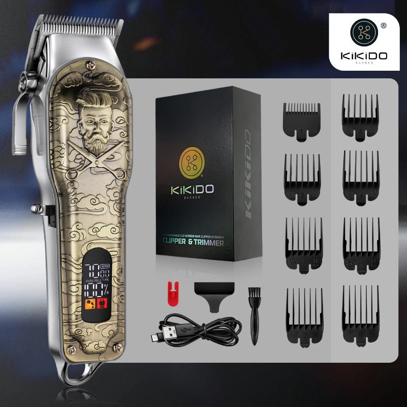 Professional Hair Clippers for Men Cordless USB Rechargeable 9 Guide Combs