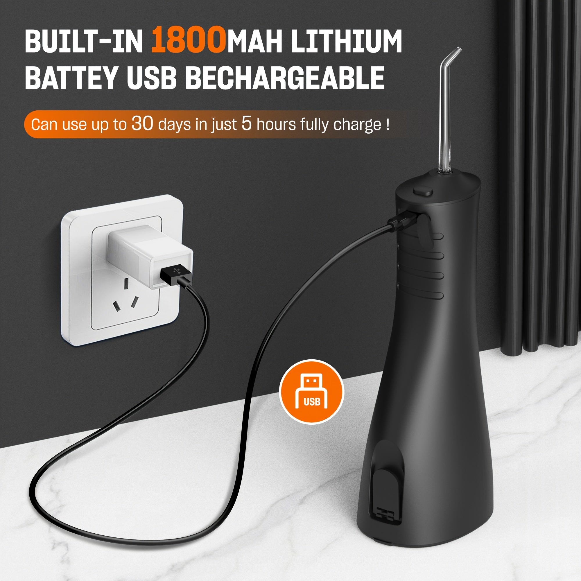 Suyultirilmaydigan suvli tish tozalash uchun tish tozalash uchun 5 ta rejim 5 ta maslahatlar qayta zaryadlanadigan