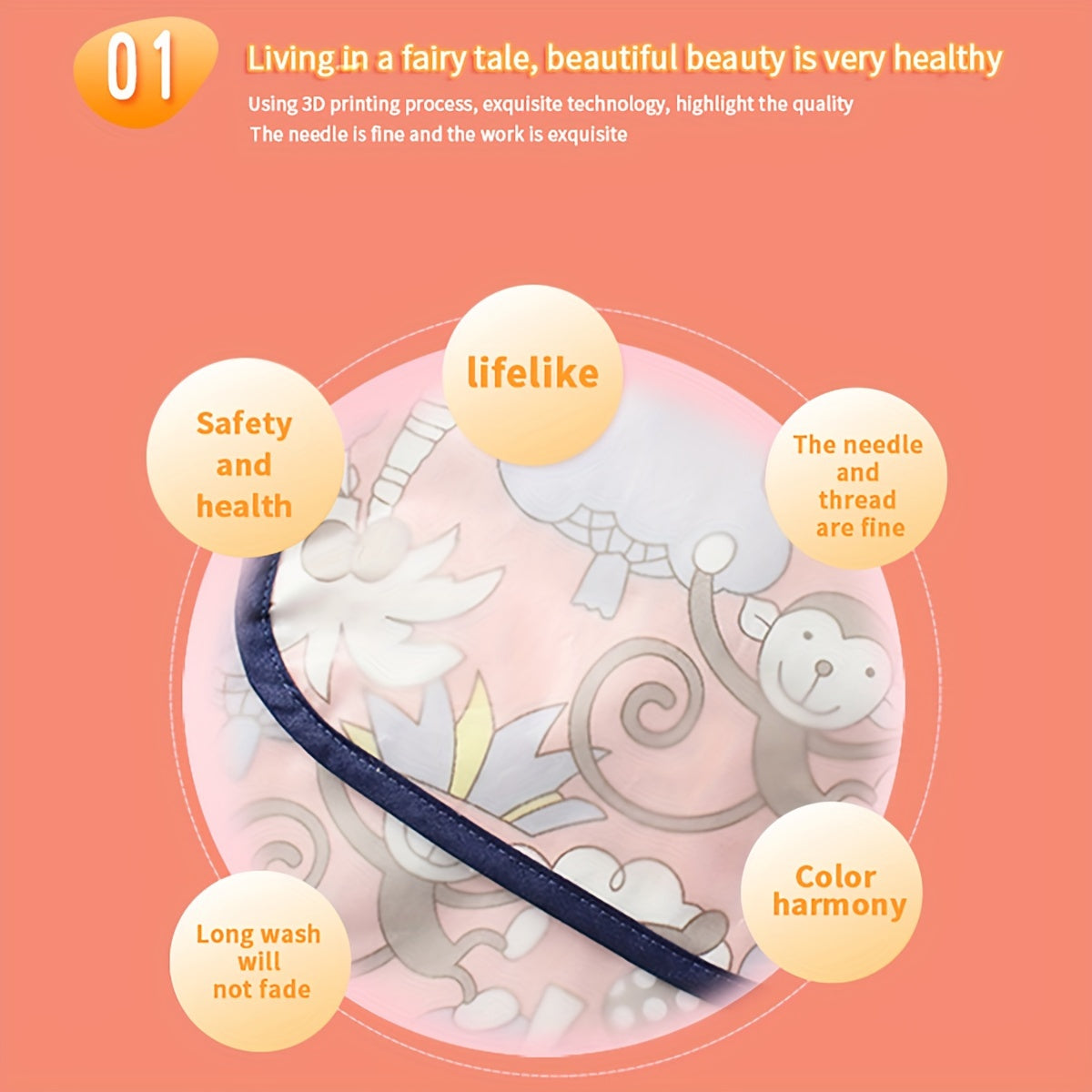 Waterproof Reversible Dining Bib for Babies with Long Sleeves, Breathable and Comfortable